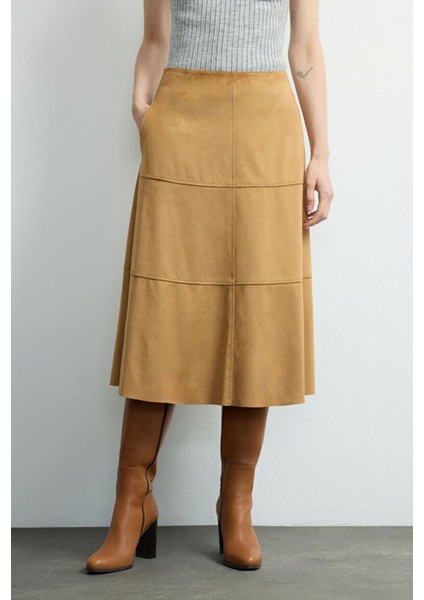 Moda Tutkusu Süet Midi Etek Camel 127M2273000 fiyatları