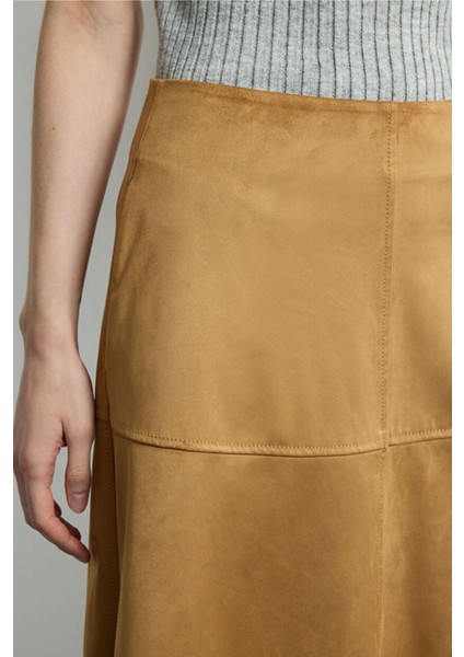 Moda Tutkusu Süet Midi Etek Camel 127M2273000 fırsatları