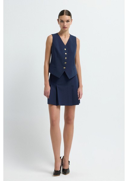 V Yaka Yelek Lacivert 17940965012 modelleri