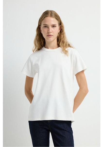 Kısa Kollu Tişört Kemik 17545990000