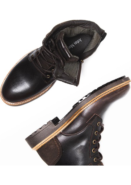 Erkek Bot 1103/GL 015 Wk-John May Lth+Suede+Newsplit Brown