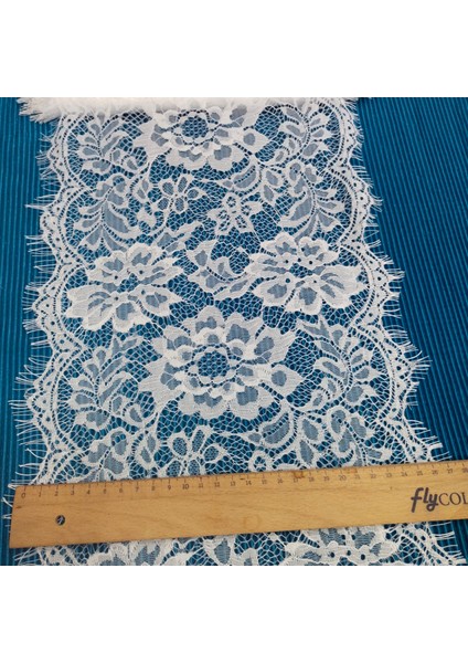 Sakallı Dantel (Kod A397)27 cm 1 Adet 3 Metre Beyaz -Gelinlik-Iç Çamaşır-Abiye-Dıy fiyatları