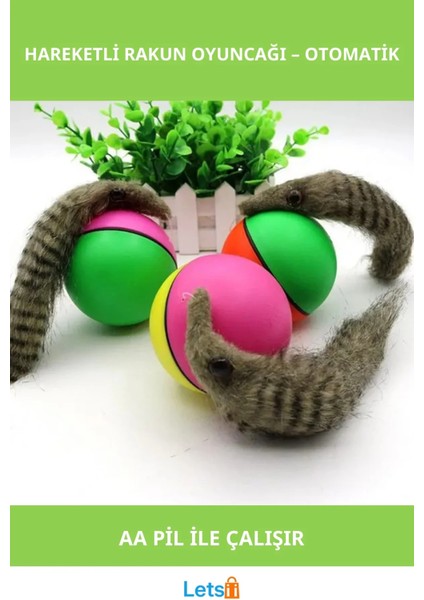 Etkileşimli Hareketli Rakun Kedi Köpek Oyuncak 22 cm