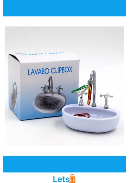 Lavabo Şeklinde Eğlenceli Ataç Kutusu fırsatları