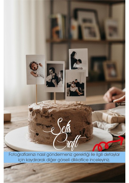 5li Pasta Süslemesi Doğumgünü Kişiye Özel Fotoğraflı