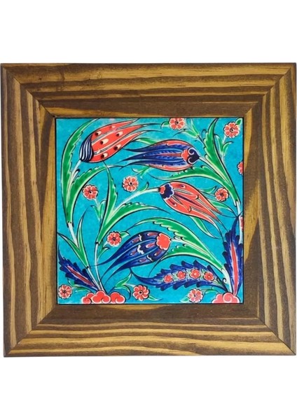 Ahşap Çerçeveli Dekoratif Seramik Tablo. SRMK-2024121