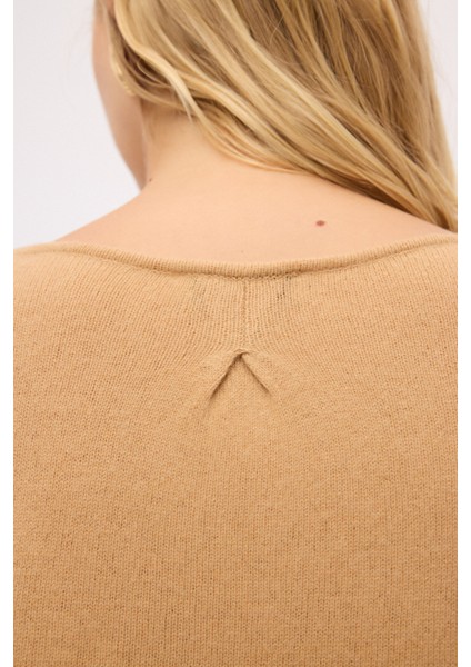 Kaşmir Karışımlı Oversize Triko Kazak Camel 13944056000 indirimleri