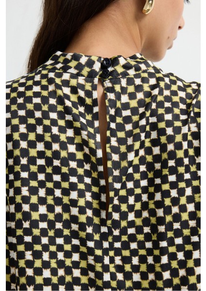 Degaje Yaka Bluz Siyah 11544281006 indirimleri