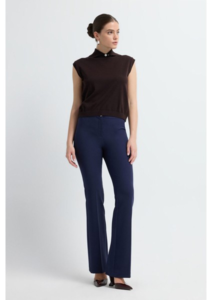 Dik Yaka Triko Bluz Kahve 11545647000 modelleri