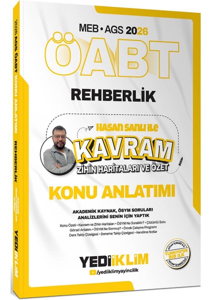 Yediiklim 2026 Meb Ags Öabt Hasan Sanlı Ile Rehberlik Kavram Zihin Haritaları ve Özet Konu Anlatımı