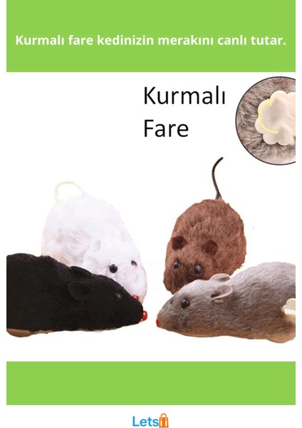 Kurmalı Kedi Eğitim Oyuncağı Refleksleri Geliştiren Eğlenceli Fare fiyatları