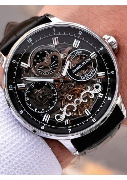 Deri Kordon Otomatik Mekanizma Metap ve Güneş Kadranlı Erkek Kol Saati+Bileklik 14013.1 fiyatları