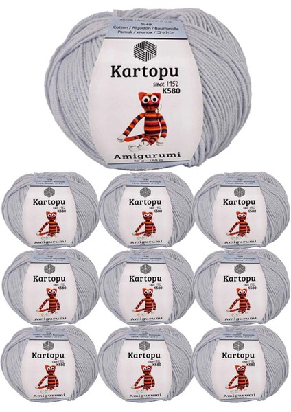10 Adet Amigurumi El Örgü Ipi 50GR 580