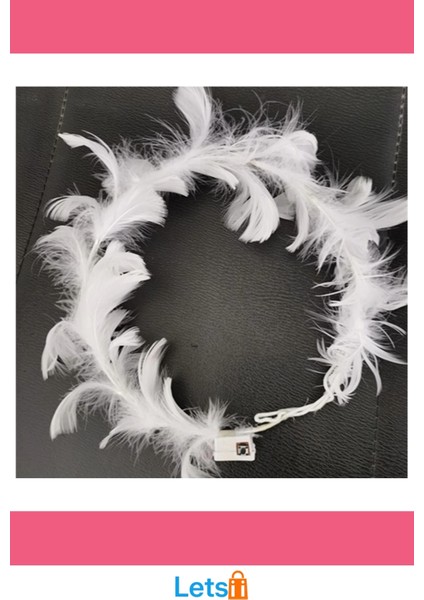 LED Işıklı Rgb 3 Fonksiyonlu Otrişli Parti Tacı Beyaz modelleri