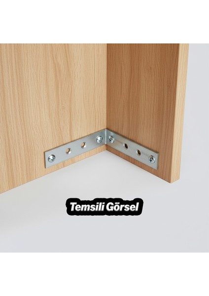 Mobilya Dolap Duvar Sabitleme 50 Adet Metal Köşebent 20X80X80 mm Bağlantı Aparatı L Demiri Gönye modelleri