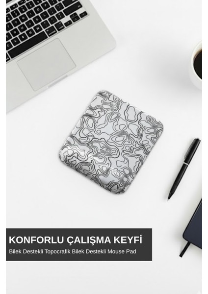 Ergonomik Typography Desenli Kare Mouse Pad – Bilek Destekli Mouse Pad Konforlu Mousepad fiyatları
