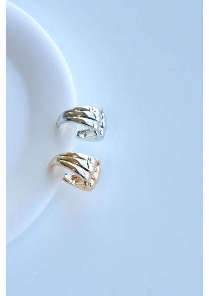 Çoklu Görünüm Kadın Sıkıştırmalı Earcuff Kıkırdak Küpe Gümüş fırsatları
