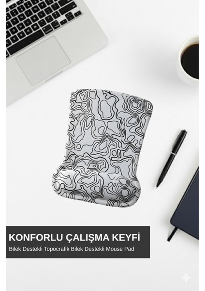 Typography Desenli Mouse Pad – Bilek Destekli Mouse Pad Konforlu Dijital Mousepad fiyatları