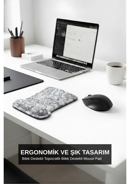 Typography Desenli Mouse Pad – Bilek Destekli Mouse Pad Konforlu Dijital Mousepad modelleri