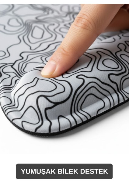 Typography Desenli Mouse Pad – Bilek Destekli Mouse Pad Konforlu Dijital Mousepad fırsatları
