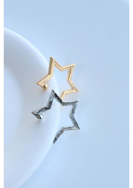 Yıldız Tasarım Sıkıştırmalı Earcuff Kıkırdak Küpe Gümüş fiyatları
