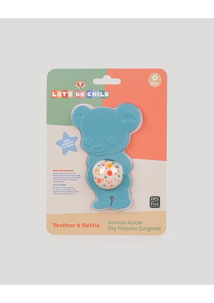 Sevimli Ayıcık Diş Kaşıyıcı Çıngırak-Turkuaz modelleri