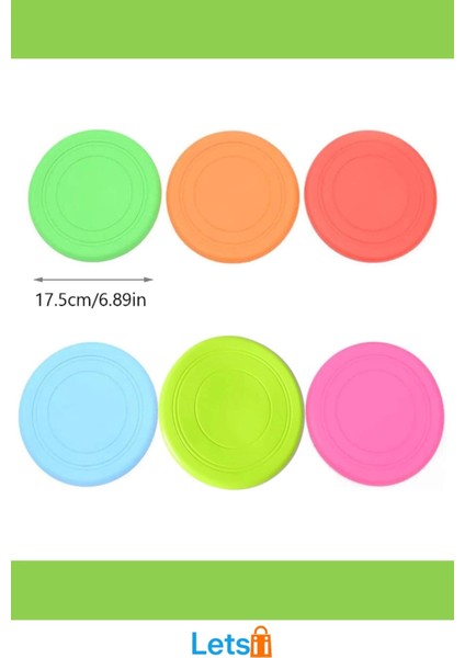 Renkli Silikon Frizbi Köpek Oyuncağı 17.5 cm modelleri