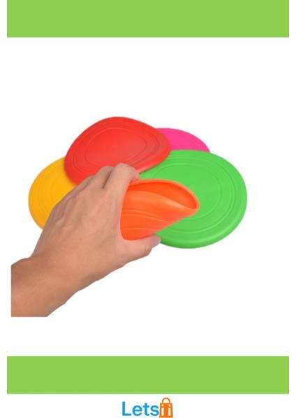 Renkli Silikon Frizbi Köpek Oyuncağı 17.5 cm indirimleri