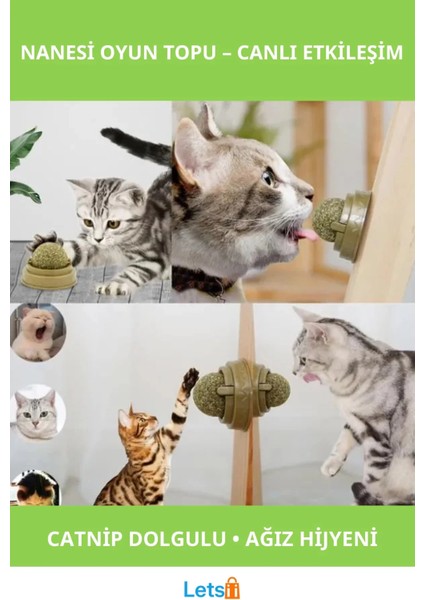 Kedi Nanesi Ile Rahatlatıcı Oyun Topu 5 cm