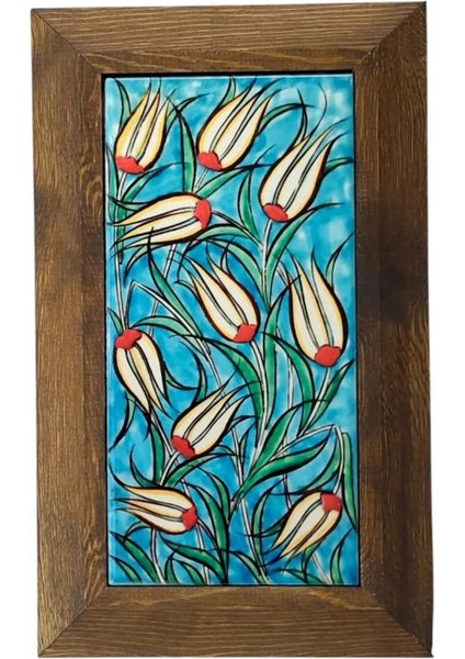 Ahşap Çerçeveli Dekoratif Seramik Tablo, SRMK-2025301