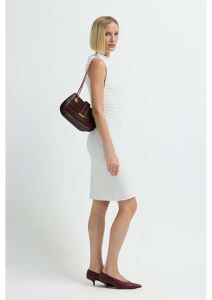 Garnili Kolsuz Triko Elbise Kemik 12445596000 indirimleri