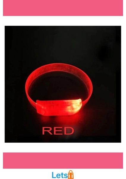 3 Modlu Pilli LED Işıklı Esnek Parti Bilekliği Kırmızı modelleri