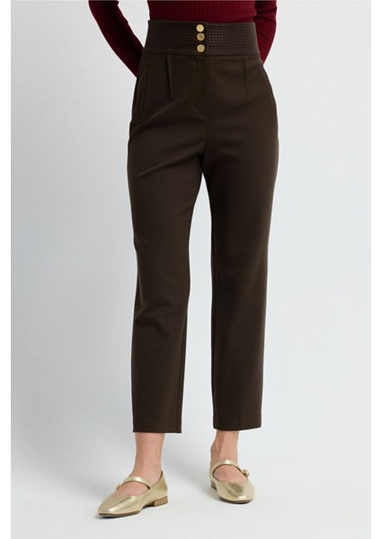 Dikiş Detaylı Pantolon Kahve 15343487003 fiyatları