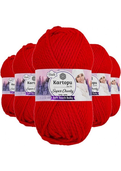 5 Adet Super Chunky Kalın Kışlık El Örgü Ipliği 100 gr K160