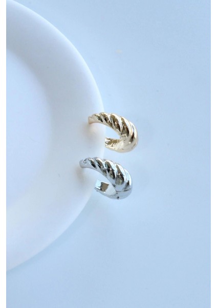 Burgu Tasarım Sıkıştırmalı Earcuff Kıkırdak Küpe Gold modelleri