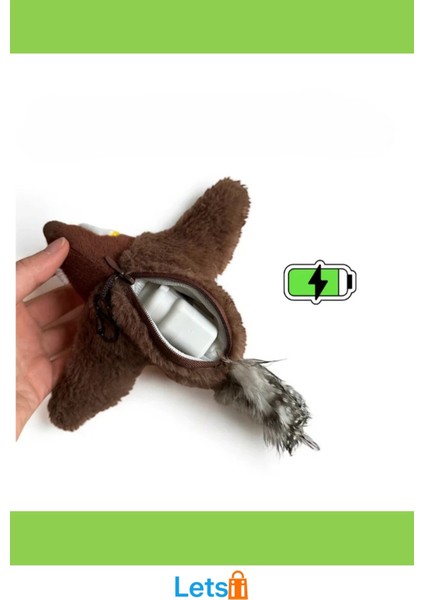 Şarjlı Peluş Uçan Kuş Oyuncak Kediler Için Eğlenceli Av Aracı modelleri