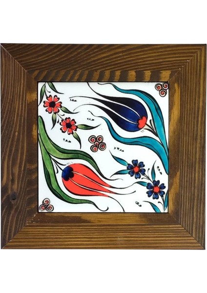 Ahşap Çerçeveli Dekoratif Seramik Tablo. SRMK-2024118