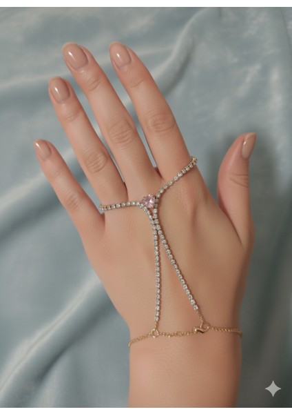 Çiçek Detaylı Şahmeran (El Üstü) Bileklik Büyüleyici