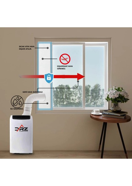 Drz Mobil Klima Sürgülü Pencere Aparatı