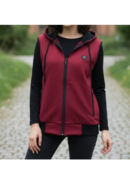 Erkek Kadın Unisex Kapüşonlu Kolsuz Fermuarlı 2 Cepli Sweatshirt fiyatları