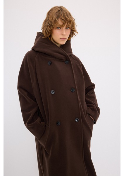 Kapüşonlu Kaban Kahve 13644228000 indirimleri