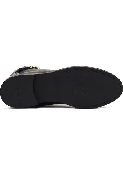 Kadın Siyah Fermuarlı Deri Bot 25WFD162718 indirimleri