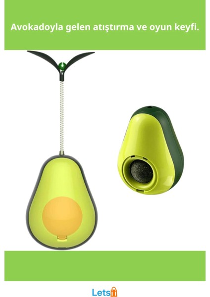 Avokado Şeklinde Kedi Naneli ve Mama Hazneli Eğlenceli Kedi Oyuncağı fiyatları