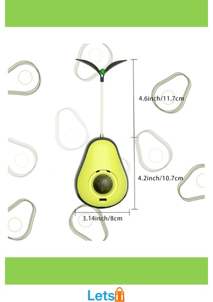 Avokado Şeklinde Kedi Naneli ve Mama Hazneli Eğlenceli Kedi Oyuncağı modelleri