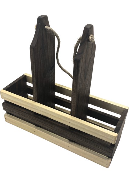 Ahşap Doğal 3lü 2+1 Set Yağdanlık ve Sosluk Takımı(Set)(Ceviz)