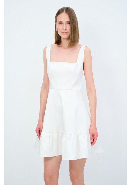 Mert Aslan Taş Detaylı Mini Elbise Kemik 12444190001 fiyatları