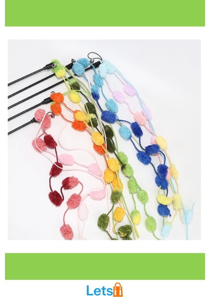 50 cm Çıngıraklı Kedi Oyun Oltası Eğlenceli Kedi Oyuncağı fırsatları