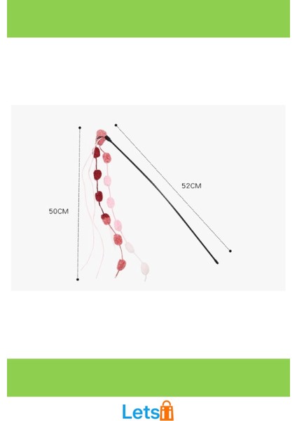 50 cm Çıngıraklı Kedi Oyun Oltası Eğlenceli Kedi Oyuncağı indirimleri