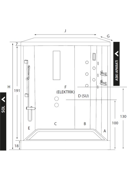 Monila Askı Aparatlı Tekne Üzeri Kompakt Sistem fırsatları