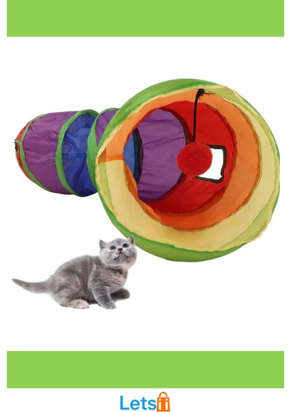 Katlanabilir Polyesterdan Yapılmış Kedi Oyun Tüneli 125 cm modelleri